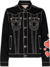 True Religion X Chief Keef Black Jimmy Super T Denim Jacket In Schwarz