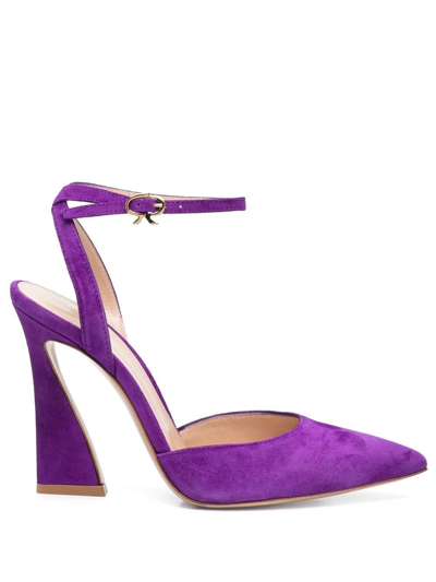 Gianvito Rossi 120mm Suede Pumps In Purple