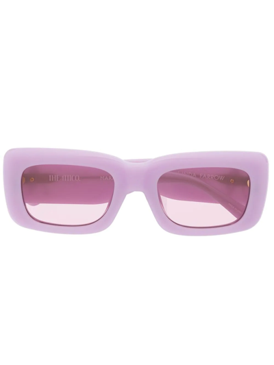 Attico Mini Marfa 长方形框太阳眼镜 In Purple