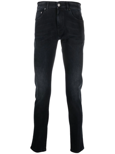 Pt Torino Mid-rise Slim-fit Jeans In Black
