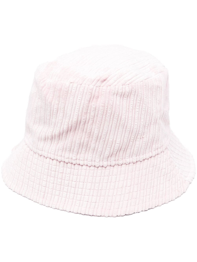 Isabel Marant Textured Stripe Bucket Hat In Rosa