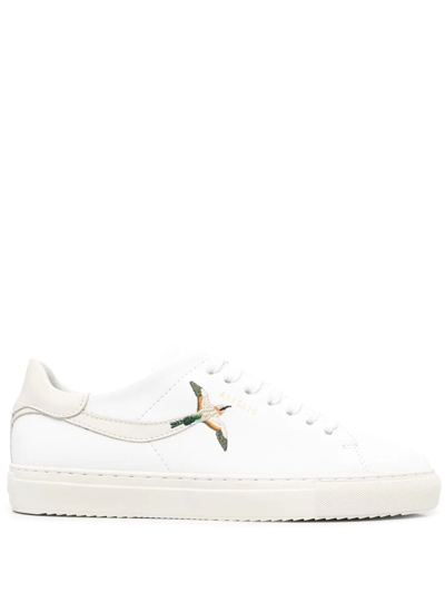 Axel Arigato Clean Embroidered Lace-up Sneakers In White