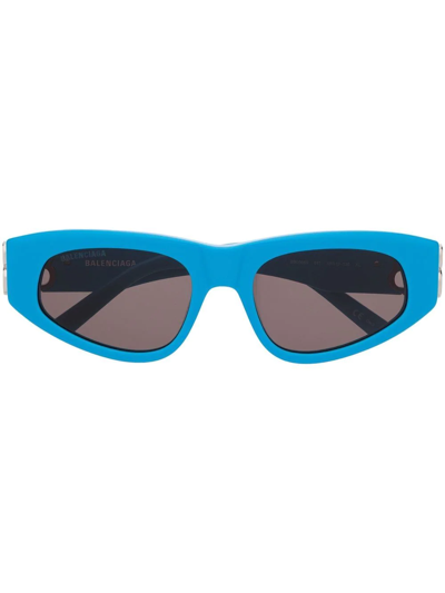 Balenciaga Dynasty D-frame Sunglasses In Blue