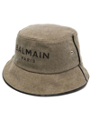 BALMAIN LOGO-PRINT BUCKET HAT