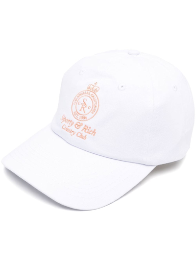 Sporty And Rich Crown Hat 'white/grapefruit'