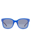 Balenciaga 52mm Square Rectangle Sunglasses In Blue