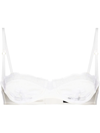 Kiki De Montparnasse Lace Inset Balconette Bra In White