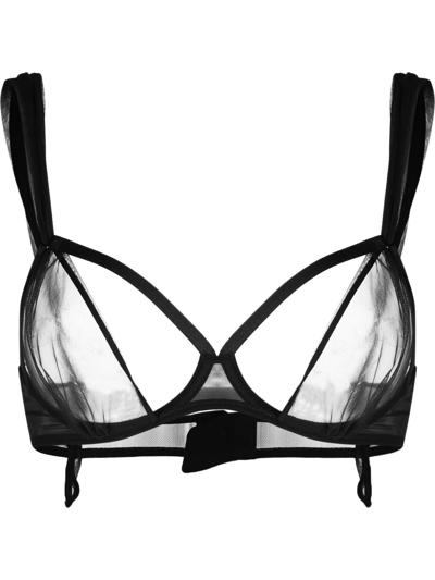 Maison Close Naked Sheer Bra In Black
