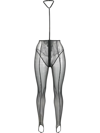 Maison Close Sheer Stirrup Leggings In Black