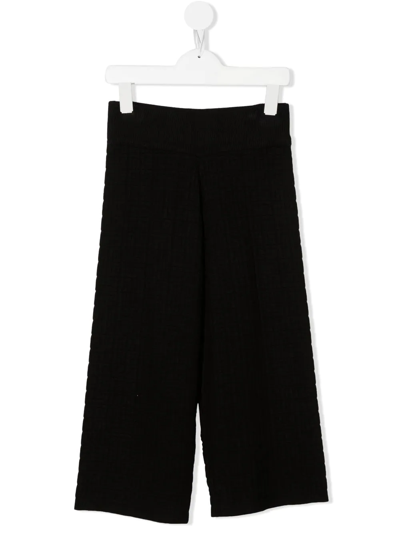 Givenchy Kids' Monogram Knitted Trousers In B Nero