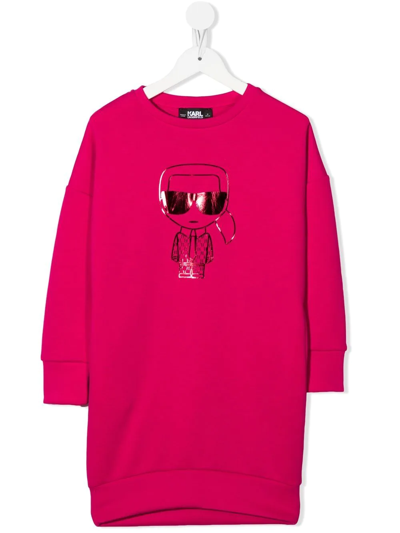 Karl Lagerfeld Girls Teen Pink Karl Ikonik Dress