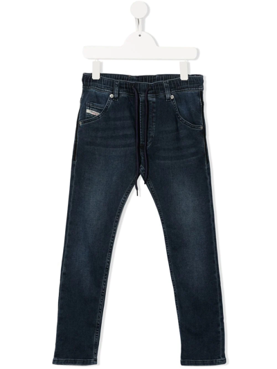 Diesel Teen Drawstring-waist Skinny Jeans In Blue