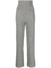 OFF-WHITE DIAG-PRINT KNITTED TROUSERS