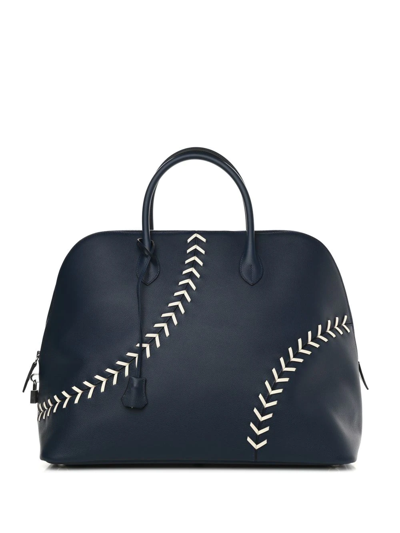 Pre-owned Hermes 2018  Bolide 45 Baseball Bag In Blue