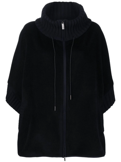 Fabiana Filippi High Neck Zip-up Virgin Wool Coat In 5131