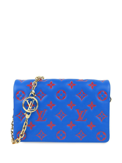 Pre-owned Louis Vuitton  Monogram Coussin Shoulder Bag In Blue