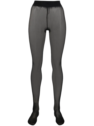 Falke Deluxe High-waisted Tights In Black