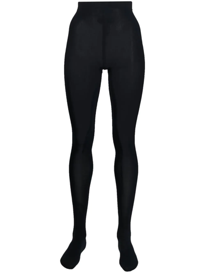 Falke Stretch-cotton Tights In Blue