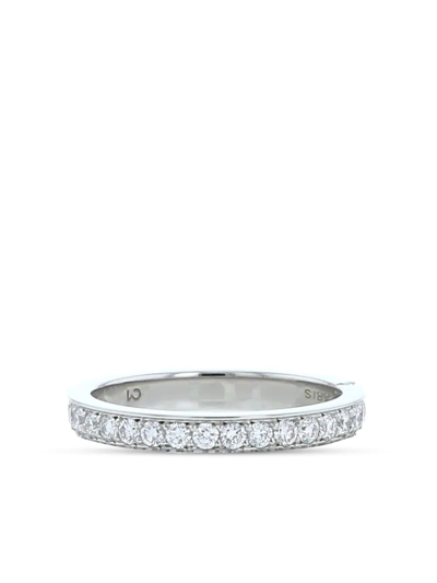 Pre-owned Fred  Platinum Wedding Diamond Ring In Silver