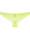 Maison Close Corps À Corps Sheer Briefs In Yellow