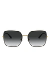 Dolce & Gabbana Logo Frame Sunglasses In Gold Black