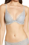 Natori Feathers Underwire Contour Bra In Stone / Fog