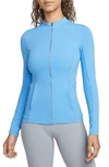 Nike Yoga Luxe Dri-fit Women's Full-zip Jacket In Coast,iron Grey