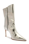 Schutz Women's Mary Pointed Toe High Heel Booties In Silver