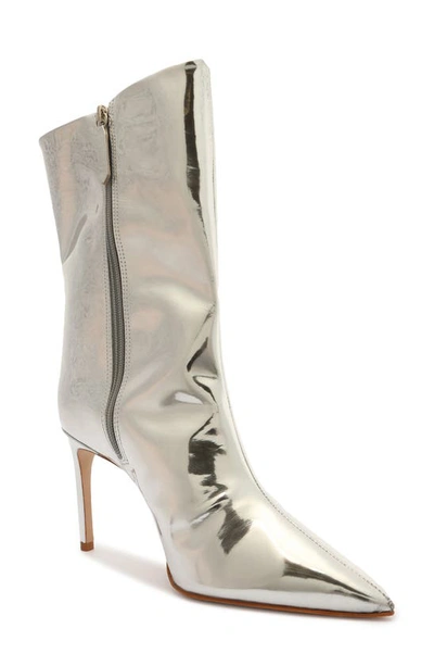 Schutz Women's Mary Pointed Toe High Heel Booties In Prata