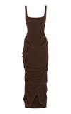 Paris Georgia Mariah Cutout Midi Dress In Brown