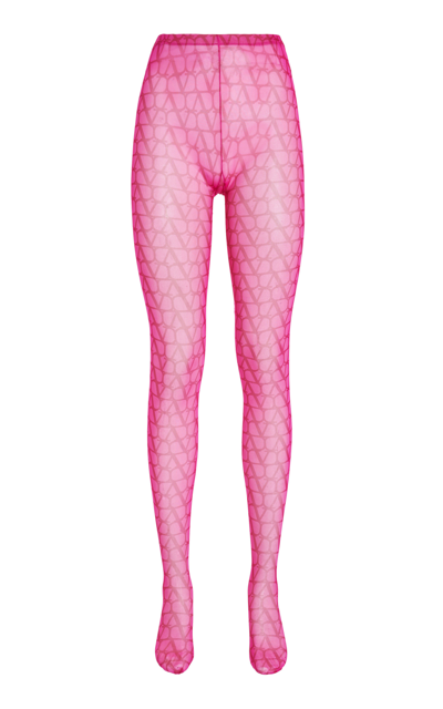 Valentino Garavani Vlogo Tights In Pink