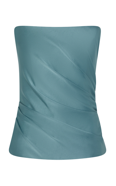 Paris Georgia Structured Bodice Top In Blue