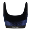 Tom Ford Black Signature Bra In Blue