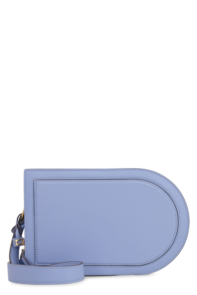 Delvaux Leather Crossbody Bag In Blue