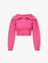 Jacquemus La Maille Risoul Cropped Wool Jumper In Pink