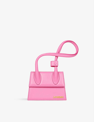 Jacquemus Pink Le Chiquito Noeud Medium Leather Top-handle Bag
