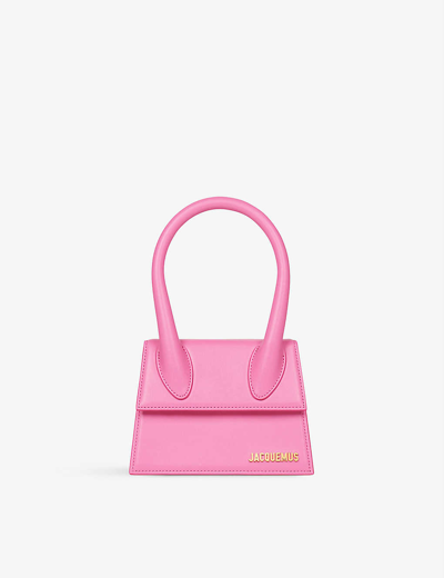 Jacquemus Le Chiquito Medium Leather Top-handle Bag In Pink