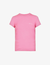 JACQUEMUS JACQUEMUS WOMEN'S DARK PINK LE T-SHIRT BRODE LOGO-EMBROIDERED ORGANIC COTTON-JERSEY T-SHIRT,58453293