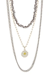 ABOUND LAYERED DAISY NECKLACE