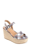 Journee Collection Pearrl Espadrille Platform Wedge Sandal In Green