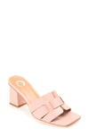 Journee Collection Women's Renatta Woven Block Heel Dress Sandals In Blush