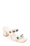 Journee Collection Kirian Studded Sandal In Ivory