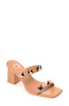 Journee Collection Kirian Studded Sandal In Tan