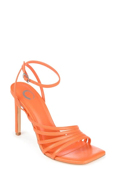 Journee Collection Louella Tru Comfort Foam Heeled Sandal In Orange