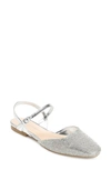 Journee Collection Nysha Rhinestone Embellished Flat In Silver