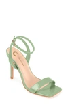 Journee Collection Dorian Ankle Strap Stiletto Sandal In Sage
