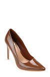 Journee Collection Hadli Pointed Toe Stiletto Pump In Cognac