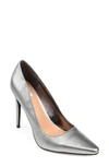 Journee Collection Hadli Pointed Toe Stiletto Pump In Pewter