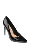 Journee Collection Hadli Pointed Toe Stiletto Pump In Patent/ Black