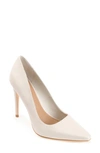 Journee Collection Hadli Pointed Toe Stiletto Pump In Ivory